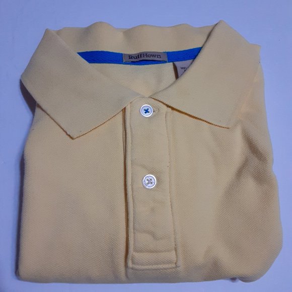 Ruff Hewn Men's Yellow 2 Button Polo Short Sleeve Shirt in Size L - Picture 1 of 4